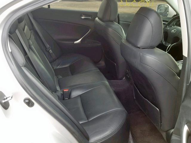 JTHBE262575016379 - 2007 LEXUS IS 350 SILVER photo 6