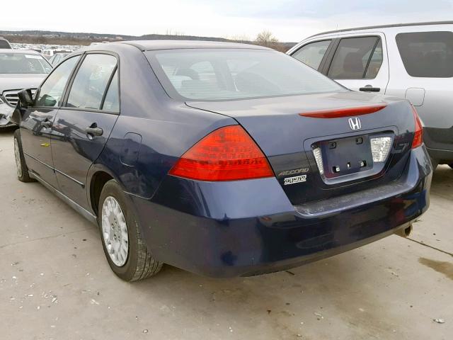 1HGCM56106A043434 - 2006 HONDA ACCORD VAL BLUE photo 3