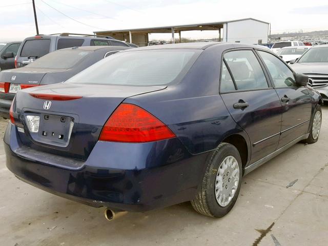 1HGCM56106A043434 - 2006 HONDA ACCORD VAL BLUE photo 4