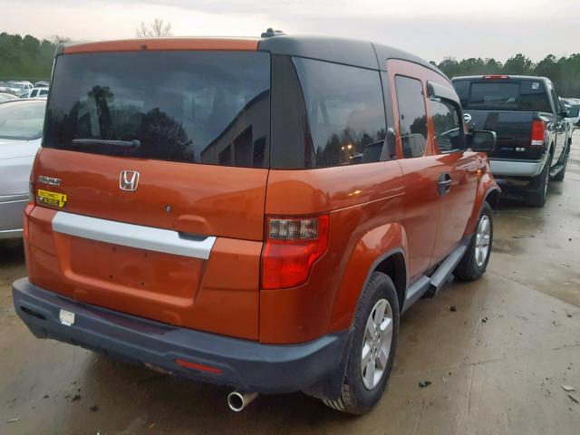 5J6YH1H72BL003657 - 2011 HONDA ELEMENT EX ORANGE photo 4