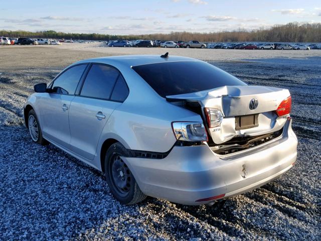 3VWD17AJ0EM359574 - 2014 VOLKSWAGEN JETTA SE SILVER photo 3