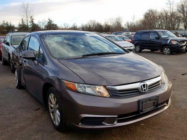 2HGFB2F94CH519205 - 2012 HONDA CIVIC EXL GRAY photo 1