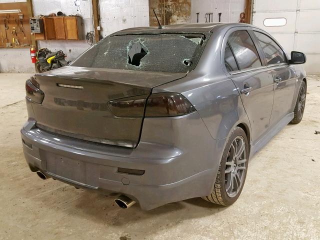 JA32V6FVXBU018662 - 2011 MITSUBISHI LANCER RAL GRAY photo 4