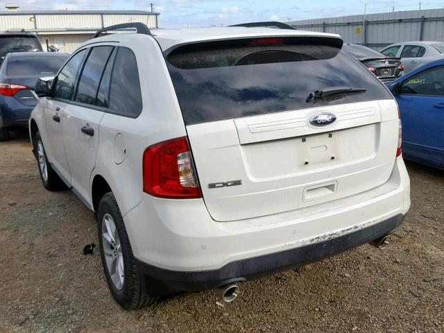 2FMDK3GC4DBC74153 - 2013 FORD EDGE SE WHITE photo 3