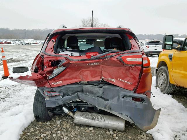 1C4PJLDB8HW560348 - 2017 JEEP CHEROKEE L MAROON photo 9