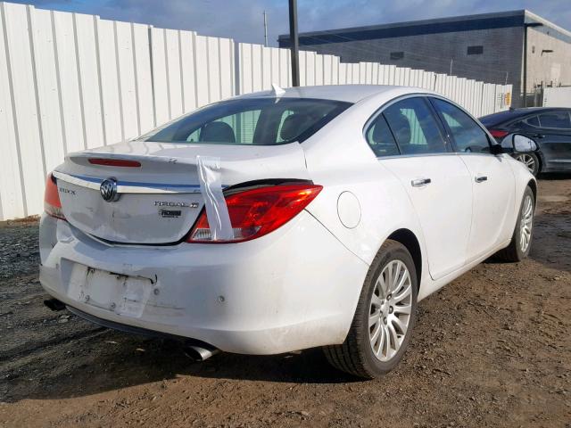 2G4GS5EV6D9249906 - 2013 BUICK REGAL PREM WHITE photo 4