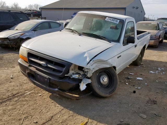 1FTYR10C1XPB10078 - 1999 FORD RANGER WHITE photo 2