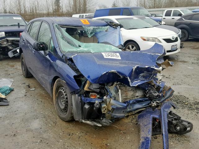 4S3GTAA61H3731481 - 2017 SUBARU IMPREZA BLUE photo 1