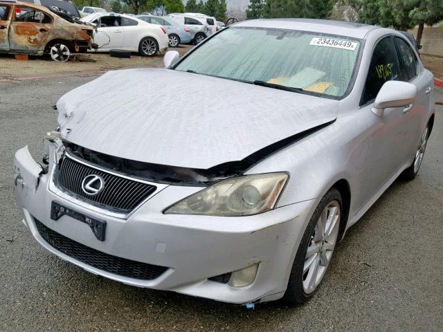 JTHBK262265001345 - 2006 LEXUS IS 250 SILVER photo 2