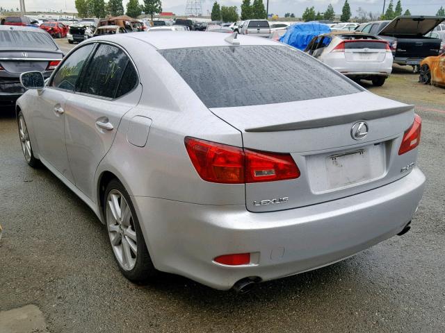 JTHBK262265001345 - 2006 LEXUS IS 250 SILVER photo 3