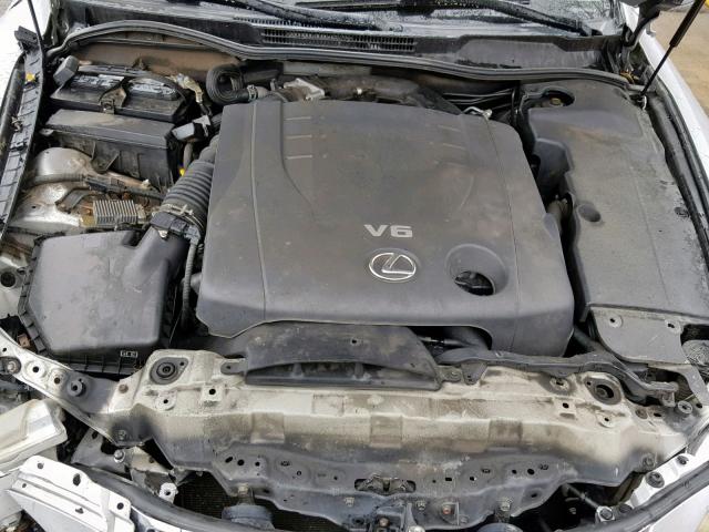 JTHBK262265001345 - 2006 LEXUS IS 250 SILVER photo 7