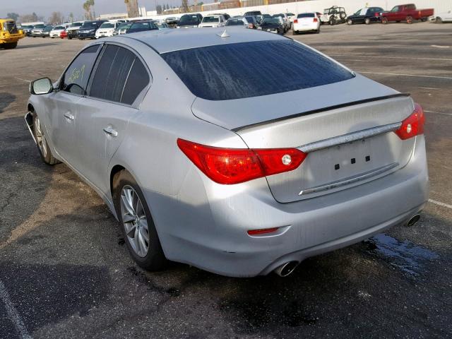 JN1BV7AP7FM330253 - 2015 INFINITI Q50 BASE SILVER photo 3