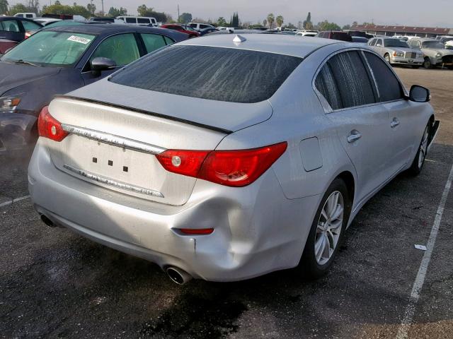 JN1BV7AP7FM330253 - 2015 INFINITI Q50 BASE SILVER photo 4