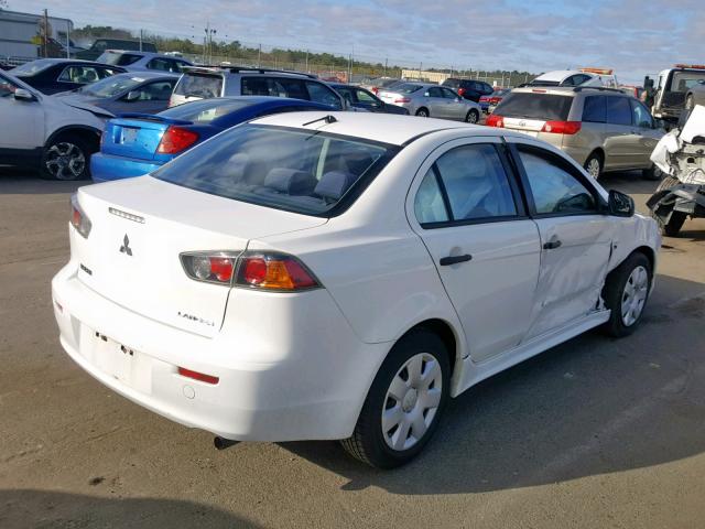 JA32U1FUXAU002781 - 2010 MITSUBISHI LANCER DE WHITE photo 4