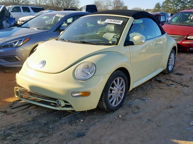 3VWCM31Y44M321658 - 2004 VOLKSWAGEN NEW BEETLE YELLOW photo 2