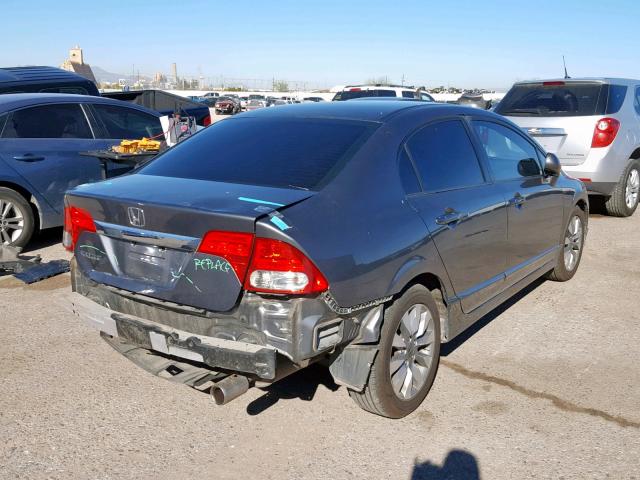 2HGFA16829H312034 - 2009 HONDA CIVIC EX GRAY photo 4