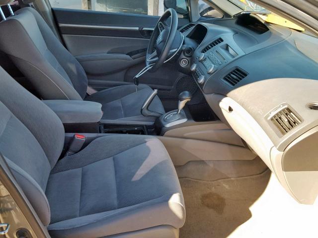 2HGFA16829H312034 - 2009 HONDA CIVIC EX GRAY photo 5