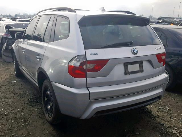 WBXPA934X6WG85117 - 2006 BMW X3 3.0I SILVER photo 3