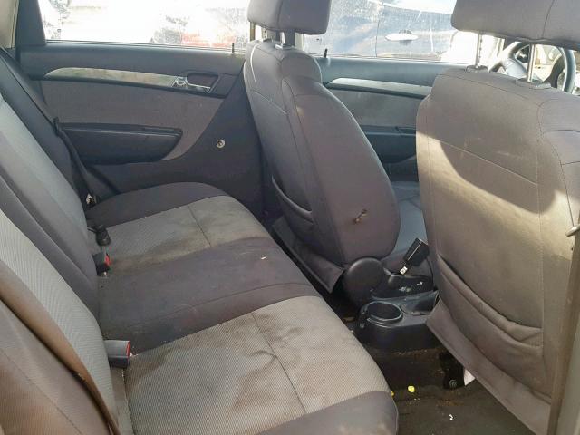 KL1TD66E89B651618 - 2009 CHEVROLET AVEO LS BLACK photo 6