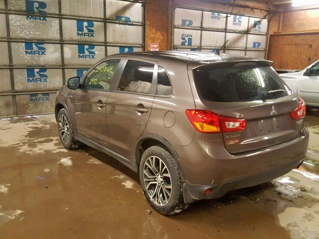 JA4AR3AU5GZ056755 - 2016 MITSUBISHI OUTLANDER GRAY photo 3