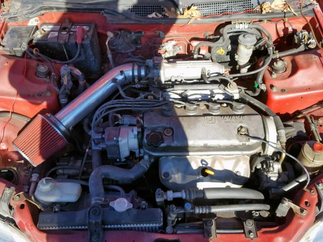 1HGEJ2225SL022933 - 1995 HONDA CIVIC DX RED photo 7