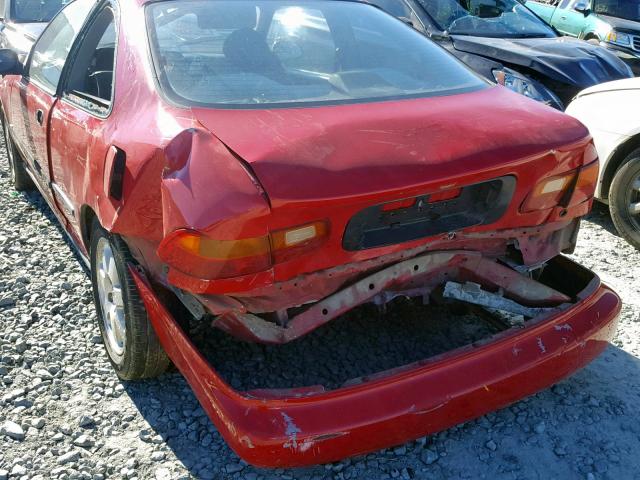 1HGEJ2225SL022933 - 1995 HONDA CIVIC DX RED photo 9