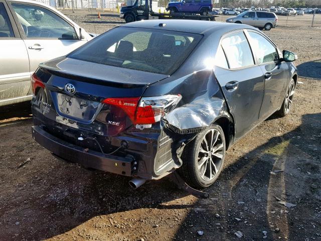 2T1BURHE0HC826950 - 2017 TOYOTA COROLLA L BLUE photo 4