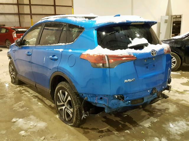 JTMZFREV4GD091694 - 2016 TOYOTA RAV4 LE 蓝色 照片 3