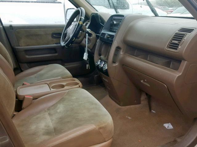 JHLRD78832C085516 - 2002 HONDA CR-V EX BROWN photo 5