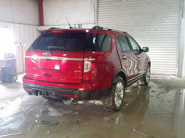 1FM5K8D81FGC44590 - 2015 FORD EXPLORER X RED photo 4