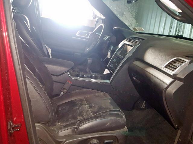 1FM5K8D81FGC44590 - 2015 FORD EXPLORER X RED photo 5