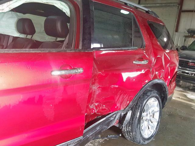 1FM5K8D81FGC44590 - 2015 FORD EXPLORER X RED photo 9