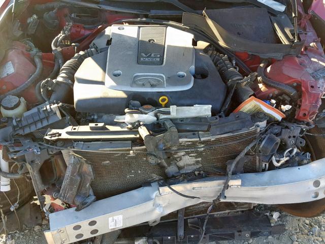 JNKCV61E99M301754 - 2009 INFINITI G37 BASE RED photo 7