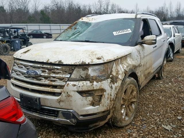 1FM5K7FH9JGA51992 - 2018 FORD EXPLORER L WHITE photo 2