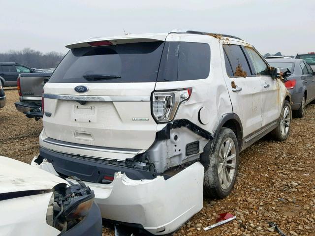 1FM5K7FH9JGA51992 - 2018 FORD EXPLORER L WHITE photo 4