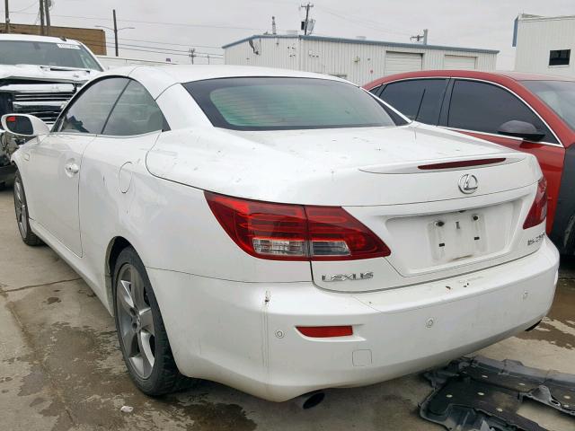 JTHFF2C23A2512597 - 2010 LEXUS IS 250 WHITE photo 3