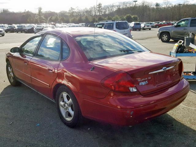 1FAFP55SXYA213840 - 2000 FORD TAURUS SES RED photo 3