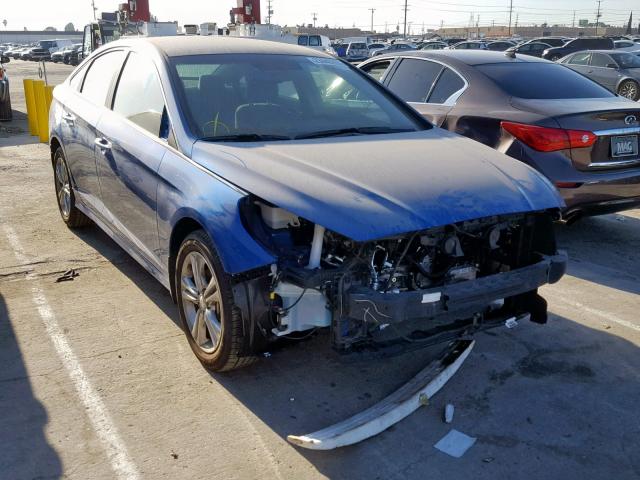 5NPE34AF0JH670997 - 2018 HYUNDAI SONATA SPO BLUE photo 1