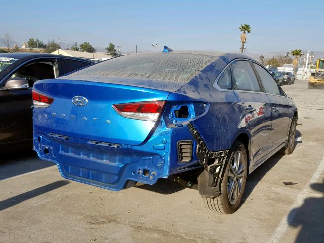 5NPE34AF0JH670997 - 2018 HYUNDAI SONATA SPO BLUE photo 4