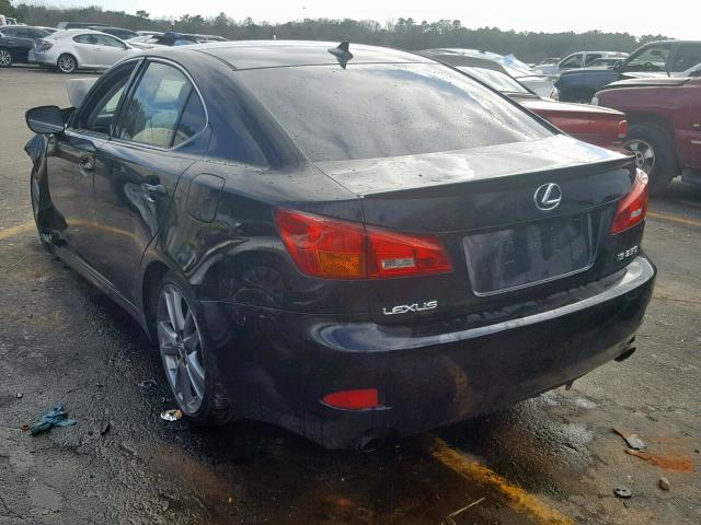 JTHBK262585074910 - 2008 LEXUS IS 250 BLACK photo 3