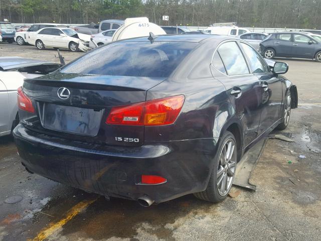 JTHBK262585074910 - 2008 LEXUS IS 250 BLACK photo 4