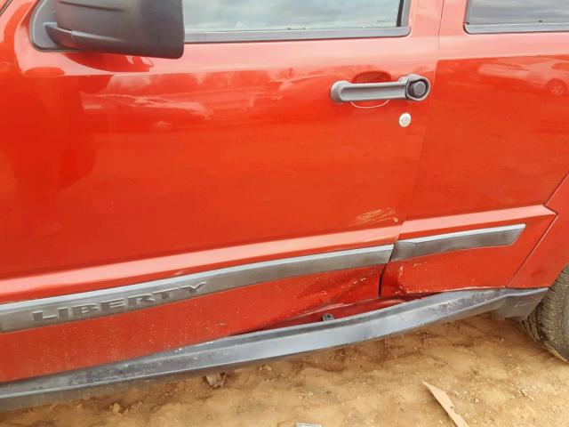 1J4PN2GK1AW175787 - 2010 JEEP LIBERTY SP 红色 照片 9