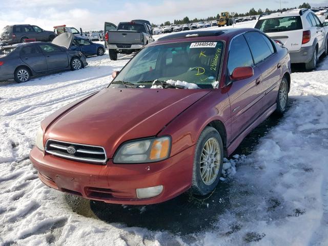 4S3BE656626200634 - 2002 SUBARU LEGACY GT RED photo 2