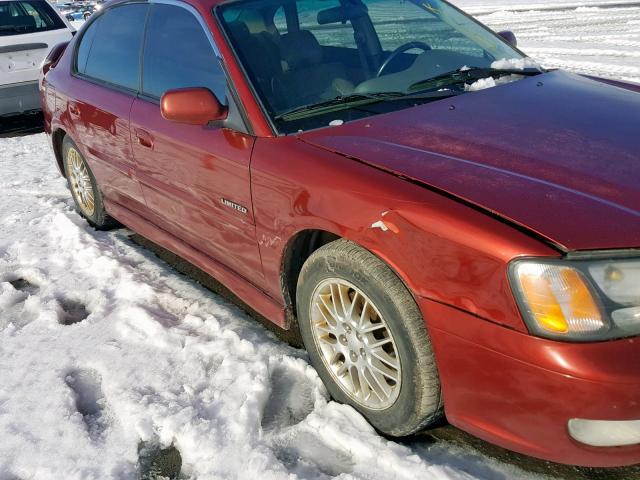 4S3BE656626200634 - 2002 SUBARU LEGACY GT RED photo 9