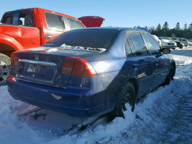 2HGES16412H908554 - 2002 HONDA CIVIC DX BLUE photo 4