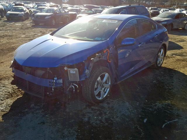 1G1RC6S58HU140496 - 2017 CHEVROLET VOLT LT BLUE photo 2