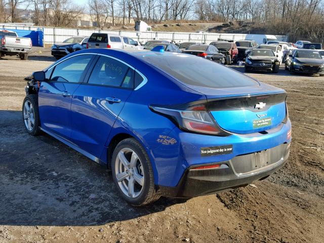 1G1RC6S58HU140496 - 2017 CHEVROLET VOLT LT BLUE photo 3