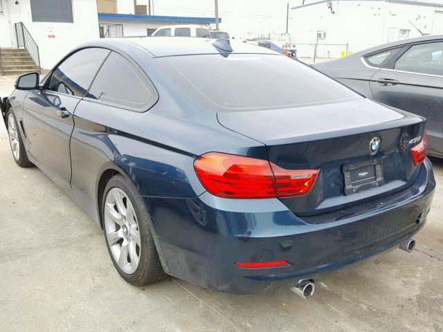 WBA3R1C56EK192677 - 2014 BMW 435 I BLUE photo 3