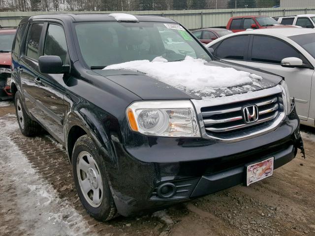 5FNYF4H23DB079721 - 2013 HONDA PILOT LX BLACK photo 1