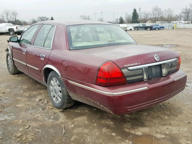 2MEHM75VX7X611216 - 2007 MERCURY GRAND MARQ BURGUNDY photo 3